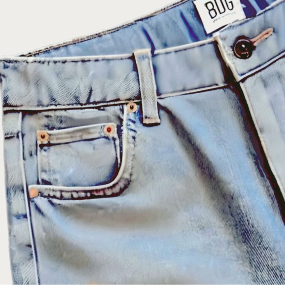 BDG Urban Outfitters Pax Ripped Womens High Waist Jeans 30 X32 Light Wash - Picture 7 of 9